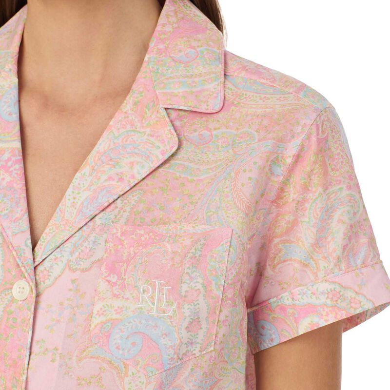 Lauren Ralph Lauren Cotton Lawn S/S Notch Collar Boxer Set image number 2